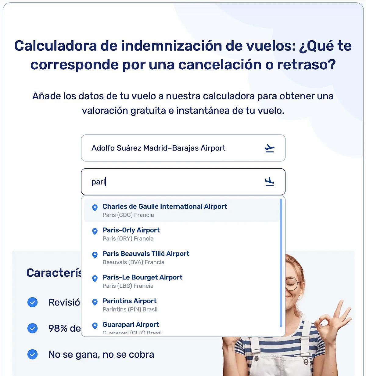 Paso 1. Calculadora de indemnizaci&oacute;n de vuelo