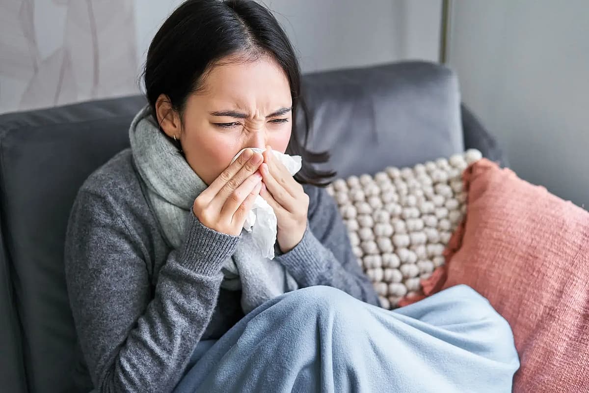 une jeune femme malade