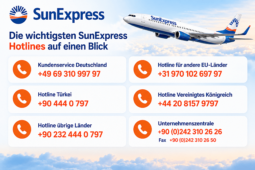 Kontaktm&ouml;glichkeiten SunExpress