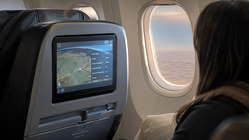 karta leta i prikaz zemaljske brzine aviona