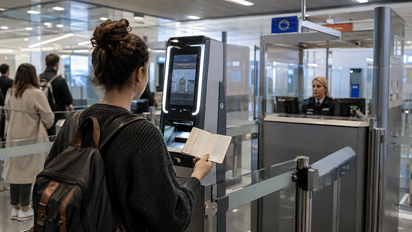 putnica na paso&scaron;koj kontroli koristi biometrijsku kapiju