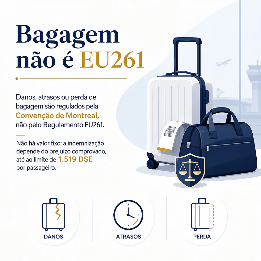 Bagagem n&atilde;o &eacute; EU261: limite de indemniza&ccedil;&atilde;o de 1.519 DSE por passageiro