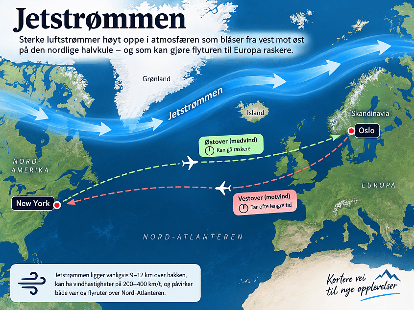 Jetstr&oslash;m over Atlanteren