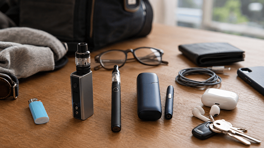 vejp, elektronska cigareta i IQOS spremni za ručni prtljag