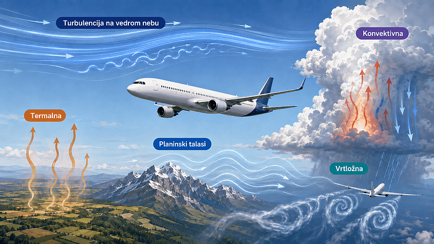 &scaron;ta izaziva turbulenciju aviona